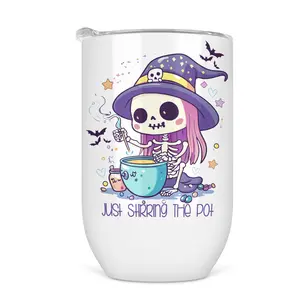 Just Stirring The Pot Wine Tumbler - Funny Wine Cup For Women