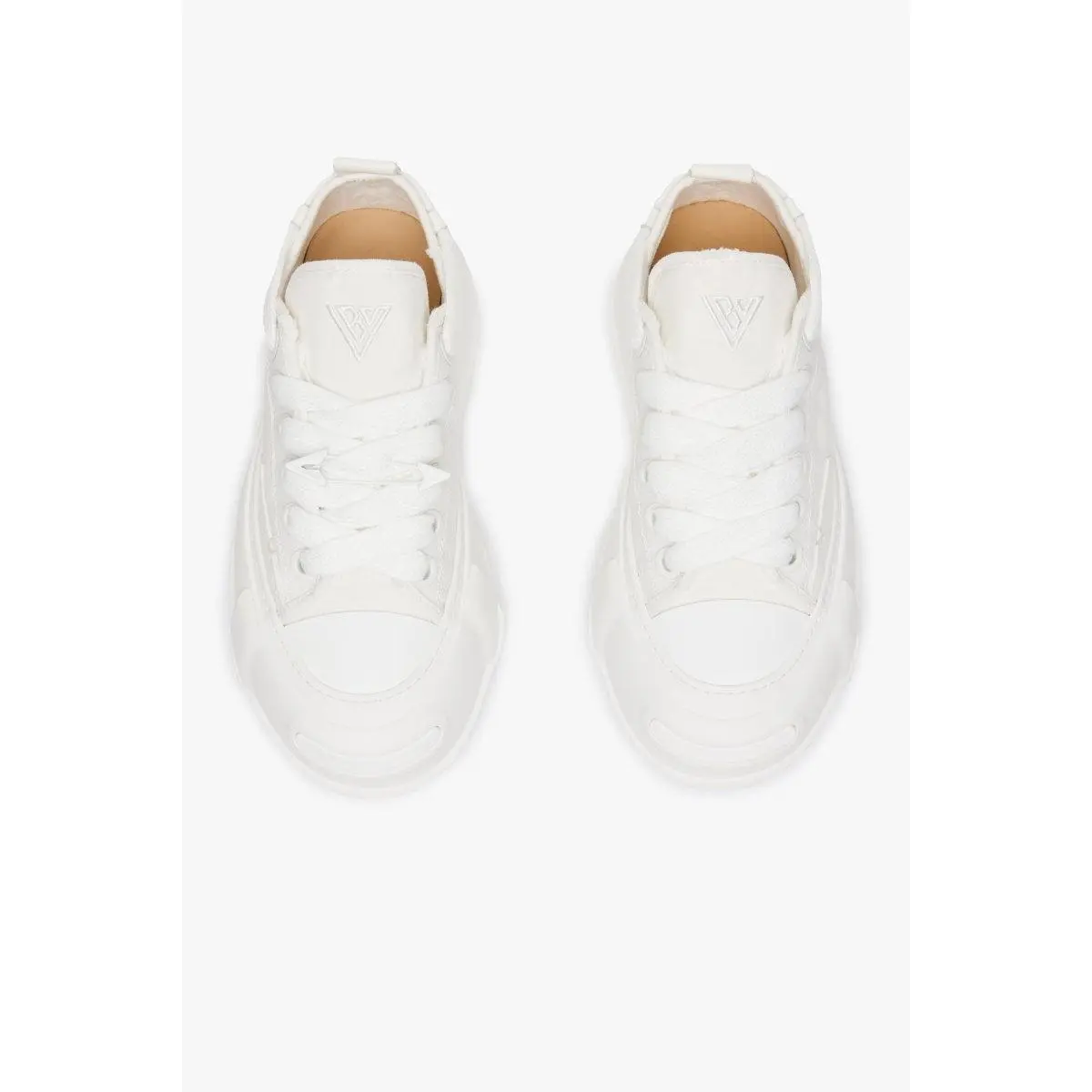 Men's Vision Bright Canvas Casual Leather Sneakers - Breathable Walking Shoes, Stylish Trainers (White), Sneaker, Footwear, Flat Laces, Male, Closed, Streetwear, Statement Shoes, Leather Footbed, All Seasons