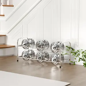2 Tier Expandable Shoe Rack for Closet, Stainless Steel Shoe Shelf,  Weight Capacity Shoes Organizer, Easy to Install and Saving Space Standing Shelf with Sturdy Frame(2 Tier)