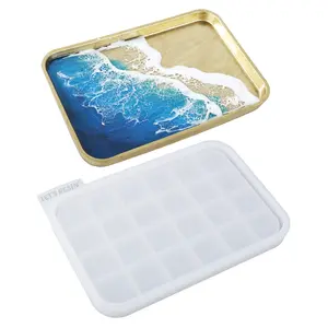 Rectangle Rolling Tray Molds for Resin,Sturdy Silicone Tray Molds with Edges,Large Rolling Tray Molds for Epoxy Resin,Resin Casting,DIY Jewelry Holder,Home Decoration - LET'S RESIN