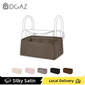 DGAZ Silk Purse Organizer Insert - Travel Storage Pouch, Pouch Bag Organizers, Luxury Handbag & Tote Shaper Compatible with Lindy 19/26/30/34 Bags