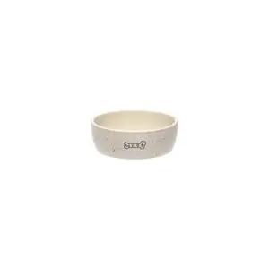 Woof Ceramic Dog Bowl, Water or Food Pet Dish, Medium