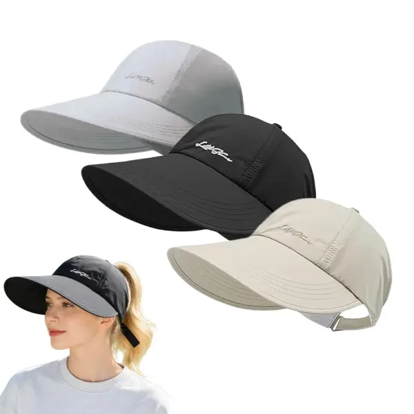 3-pack of spring/summer sun-protective baseball caps, unisex, lightweight and adjustable, Velcro closure, wide brim, suitable for all seasons, elastic design.