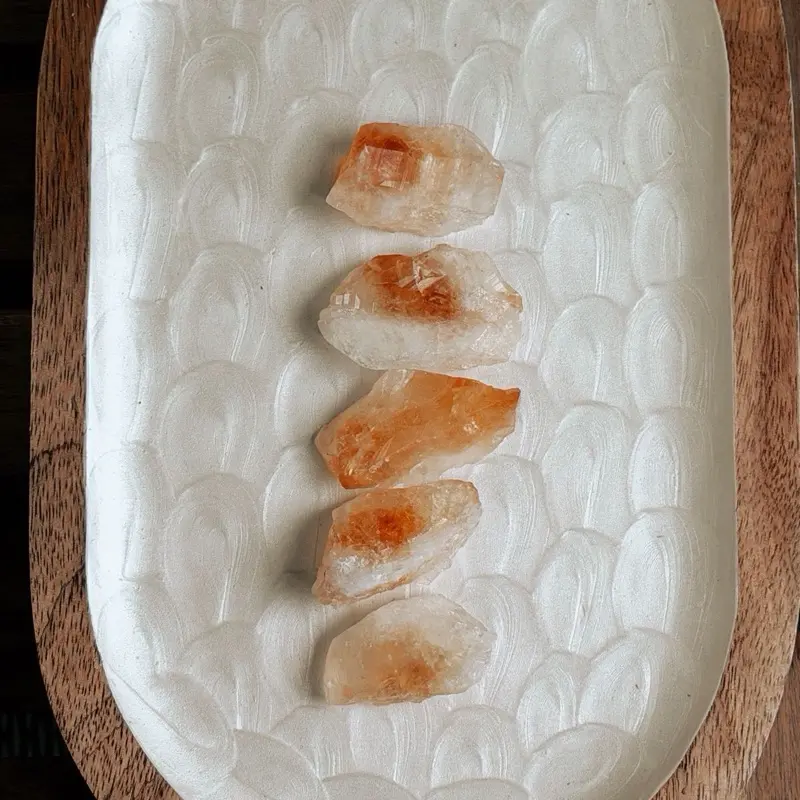 Raw Citrine Polished Gemstones - High-Quality Polished Pieces for Collection and Decoration