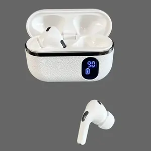 FLUFFDRIP KC-T01 Premium Bluetooth Earbuds - Luxury Electronic Audio Headset with Aesthetic Leather Design, Digital Battery Screen, and Convenient Charging, TikTok Viral Lightweight Wireless Chargeable