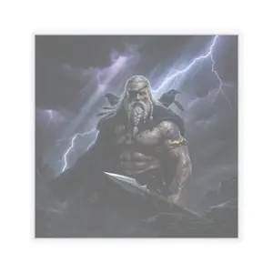 Viking Thunder Odin God Sticker | Kiss-Cut Sticker