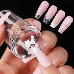 Quick Easy Pointed Nail Art Design Manicure Tool Kit with Transparent Silicone Stamp and Scraper, Professional Nail Tools for Salon Quality Home Results, Nail Stamp Tips