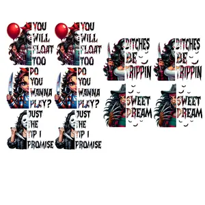 Horror Halloween Killer Ladies premade DTF gang sheet-10 adult prints
