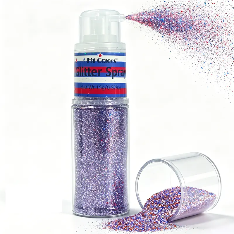 Hair & Body Glitter Spray (1 Bottle), Ultra-Fine Sparkle Mist for Hair, Face & Clothing, Festival Glitter Spray Perfect for Rave Party Outfits, Nail Art & Easter or Halloween Crafts