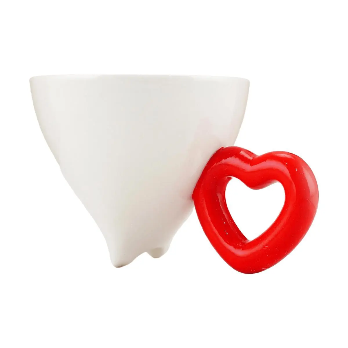 KAWASIMAYA White Ceramic Coffee Mug - Creative Pivot Design, 12oz Large Tea Cup for Home & Office