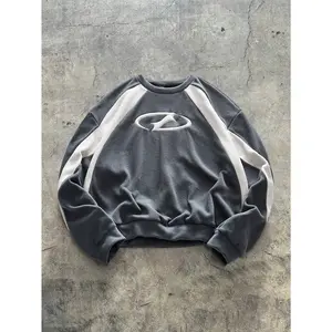 Graphic Crewneck Spring Sweatshirt Color Block Long Sleeve Thermal Pullover Tops Streetwear Graphic Crewneck Spring Sweatshirt Color Block Long Sleeve Thermal Pullover Tops Streetwear