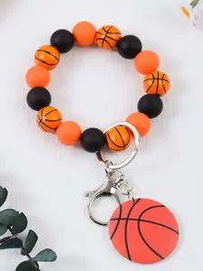 Sporty Keychain Pendant, Rugby Charm Sports Wrist Key Ring, Backpack Accessory, Car Key Anti-Loss Bracelet, Gift for Friends