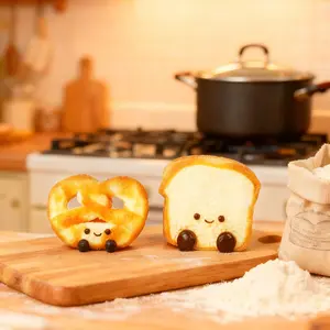 Pawtoto Mini Baby Baking Series Squishy Toy Handmade Food Grade Silicon Dry Clay Feel Firm Soft Quick Rebound