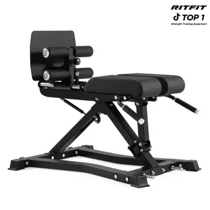 RITFIT BE01 Adjustable Back Extension Machine - Steel Frame Core Strength Trainer, Adjustable Settings, Wide Base, Transport Wheels, Band-Resisted Exercises, Core Workouts for All Skill Levels, Home Strength Training Equipment