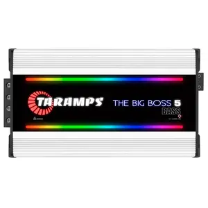Taramps The Big Boss 5 Bass White Version Monoblock Amplifier Rgb Effects 0.5~2 Ohms 5000 Watts Rms Multi-Impedance Car Audio System Class D, Smart 5k