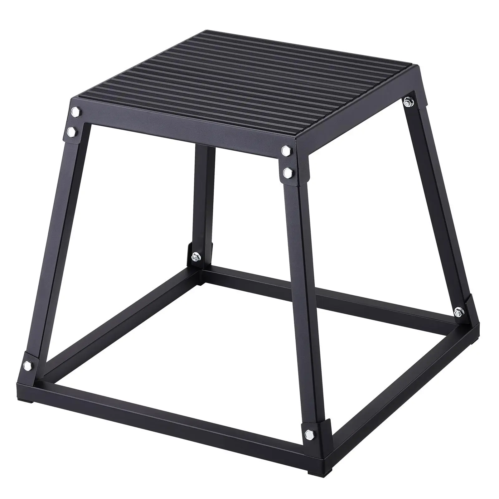 VEVOR Plyometric Jump Box, TikTokShopBlackFriday, 18 Inch Plyo Box, Steel Plyometric Platform and Jumping Agility Box, Anti-Slip Fitness Exercise Step Up Box for Home Gym Training, Conditioning Strength Training, Black