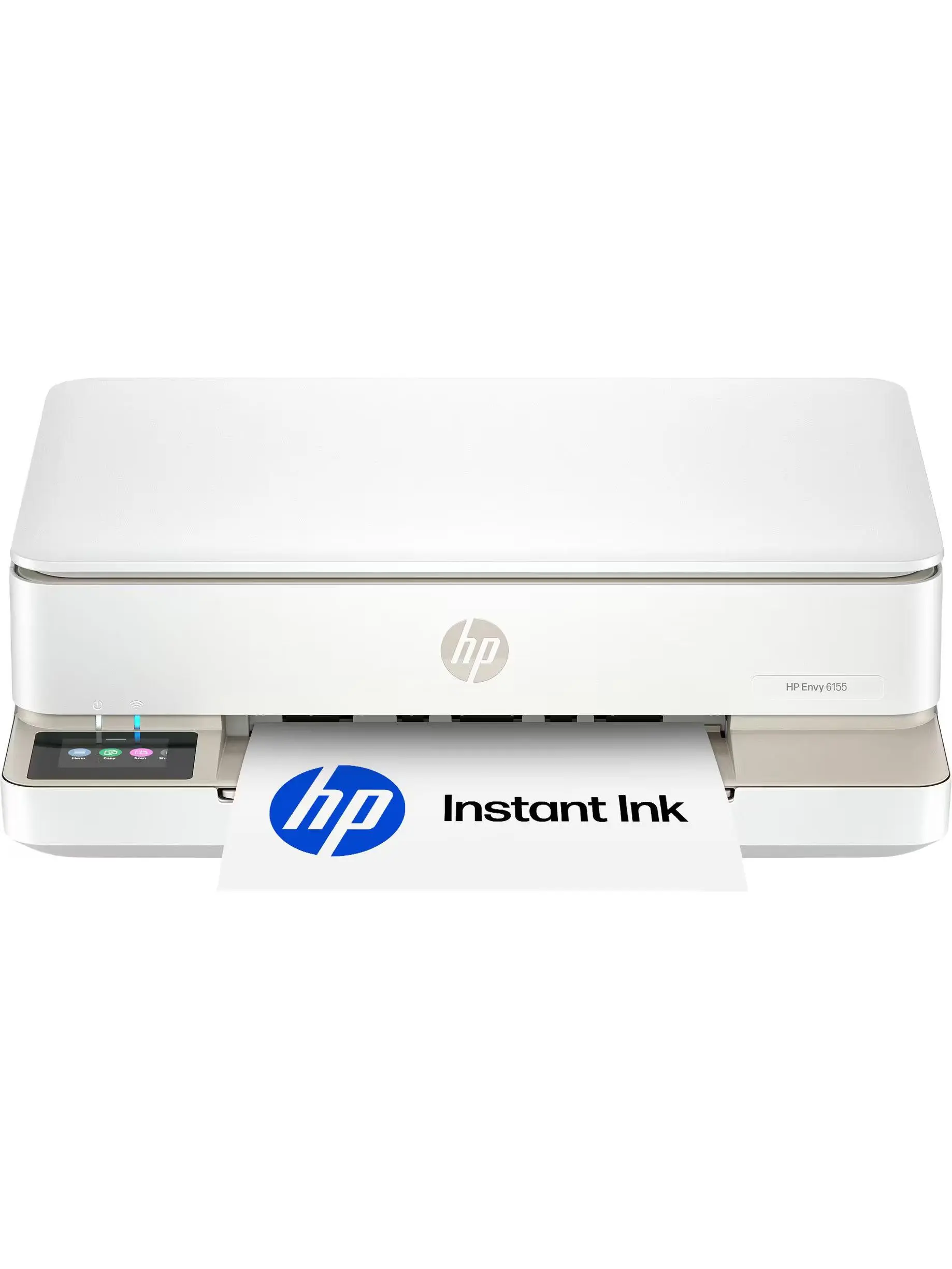 HP - Envy 6155 Wireless All-in-One Inkjet Printer, Scanner, Copier, AI-Enabled with 3 Months of Instant Ink - White
