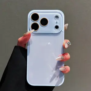 Super Clean & Cute – Skin-Feel Crystal Case for iPhone 17-13 Pro Max – Smooth As Skin, Premium Crystal Clear, Soft Bumper + Full Coverage, Solid Colors