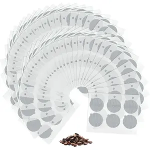 204 Pcs Espresso Coffee Capsules Foil Seals Aluminum Lids Stickers for Reusing Capsules, for Espresso Machine Pods and Stainless Steel Cups, 37 mm