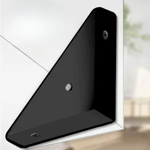 12pcs Metal L-Shape Corner Brackets - Durable, Black and White, Ideal for Hanging Cabinets, Shelves, and Reinforcing Bed Frames, Shelf Support | Modern Shelf Bracket | Metal Construction, Shelf Brackets for Bed