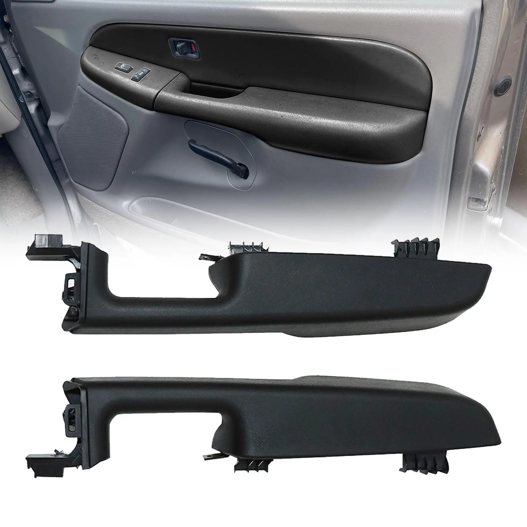 CULMKARI 2-Piece Interior Door Armrest Handles Set (Front Left-Right) - Simple Install, Vehicle-Specific Original Fit Replacement for Chevy Suburban Tahoe, GMC Yukon, Cadillac Escalade 1999-2006, OE Part 88981547 12472876 (Chevy/GMC/Cadillac Compatible),