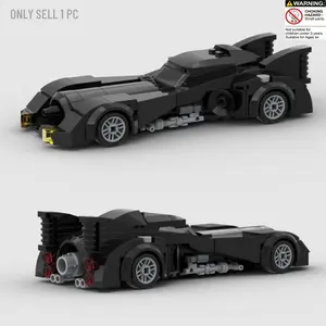 204pcs Bat Shape Racing Car Building Block Toy Set, Building Blocks Model, Adult Creative DIY Modern Armored Car Model Kit, Perfect Gift for Birthday Halloween Christmas