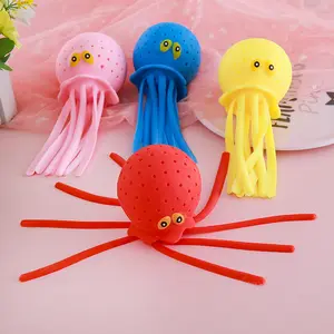 Creative water-absorbing octopus bath toy for boys, beach, pool, stress relief, new water-spraying octopus to squeeze.
