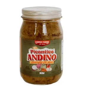 Andino Farm's Picantico Andino Homemade Mild Hot Sauce with Pickled Jalapeño Peppers and Vegetable Medley - Vegan and Gluten-Free (1 Pack)