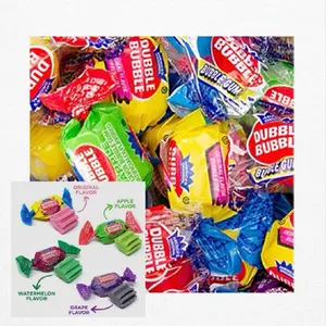 Dubble Bubble Gum Mix Variety - 1 Pound Classic Flavor Assortment with Original Apple Watermelon & Grape Flavors Snack - Bubblegum & Gumballs