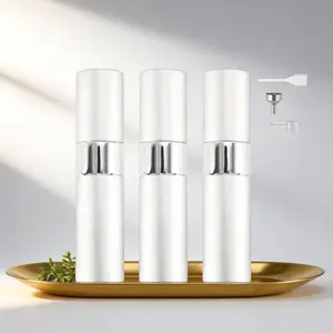 3PCS 8ml Adjustable Rotating Glam Perfume Refill Container, Glass-Inner Empty Press Spray Storage Solution for Travel & Home Supplies