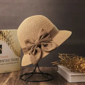 [Deals For Your Days] Women's Straw Fisherman's Hat, Lightweight, Casual, Artistic Style, Foldable Summer Sun Hat, Wide Brim for UV Protection caps summerwins,summerwins