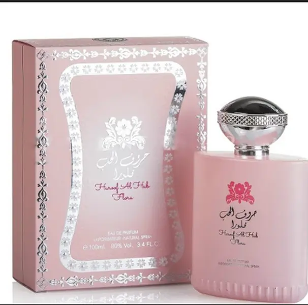 Ard Al Zaafaran Huroof Al Hub Flora Women's Full Sized Fruity Feminized Alcohol-Based Bottle Packaged Floral Perfume - 3.4Oz(100ml), Limited Edition, Single Item, Fruity Perfume, Alcohol-Based Perfume