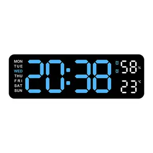 Cute room stuff，Modern Digital Alarm Clock with Date and Temperature, RGB Backlit LED Display with 5-Level Dimmer, USB Table Clock for Bedroom Office