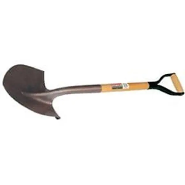 Seymour Manufacturing D-Handle Round Point Shovel, High Quality Heat-Treated Garden Spade, 26" Hardwood Handle with Steel D-Grip, 9" Socket, Up-to-Date Designs for Digging & Rear Steps