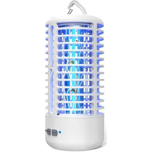 Smart Light Sensing Mosquito Killer Lamp, USB Rechargeable UV Bug Zapper with LED Light, Quiet Indoor Insect Trap for Bedroom & Home