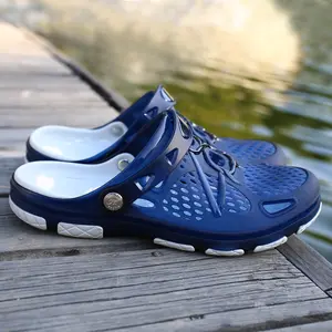 Men's Breathable Mesh Clogs, Waterproof Non-Slip Slip On Garden Shoes, Lightweight Summer Sandals for Beach, Hiking, Work & Casual Daily Wear