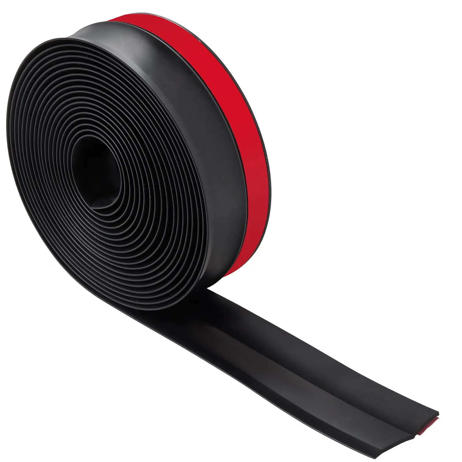 【Summerfinds】VEVOR Garage Door Seal Top and Sides Seal Strip, 20 FT Universal Weather Stripping Replacement Soft and Hard Composite, Weatherproofing Garage Door TPE Seals with Adhesive Backed and Screws, Black