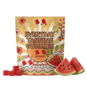 Everyday Tanning Gummies with Astaxanthin Lycopene & Beta Carotene for Skin Health Glow Vegan Non-GMO 60 Gummies Edible Dietary Supplement - Healthcare (D) men