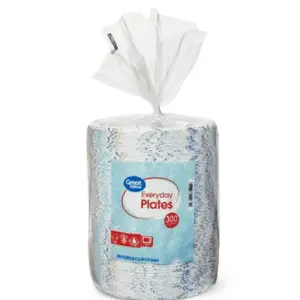 Great Value Everyday Disposable Paper Plates, 9in, 200ct