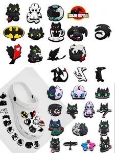 Dragon Trainer Toothless PVC Cartoon DIY Shoe Buckles, Shoe Decoration Charms, Decorative Sandals, Family Party Gifts, Christmas Birthday Presents