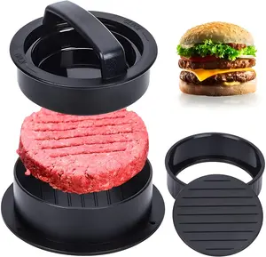 3 in 1 Hamburger Press, Hamburger Press Patty Maker, Stuffed Burger Press Patty Maker, Beef Burger, Non Stick Barbecue Tool Grilling Utensils Meat 3-in-1 hamburger press  - Burger press with stuffed patty option  - Slider and mini patty maker 1