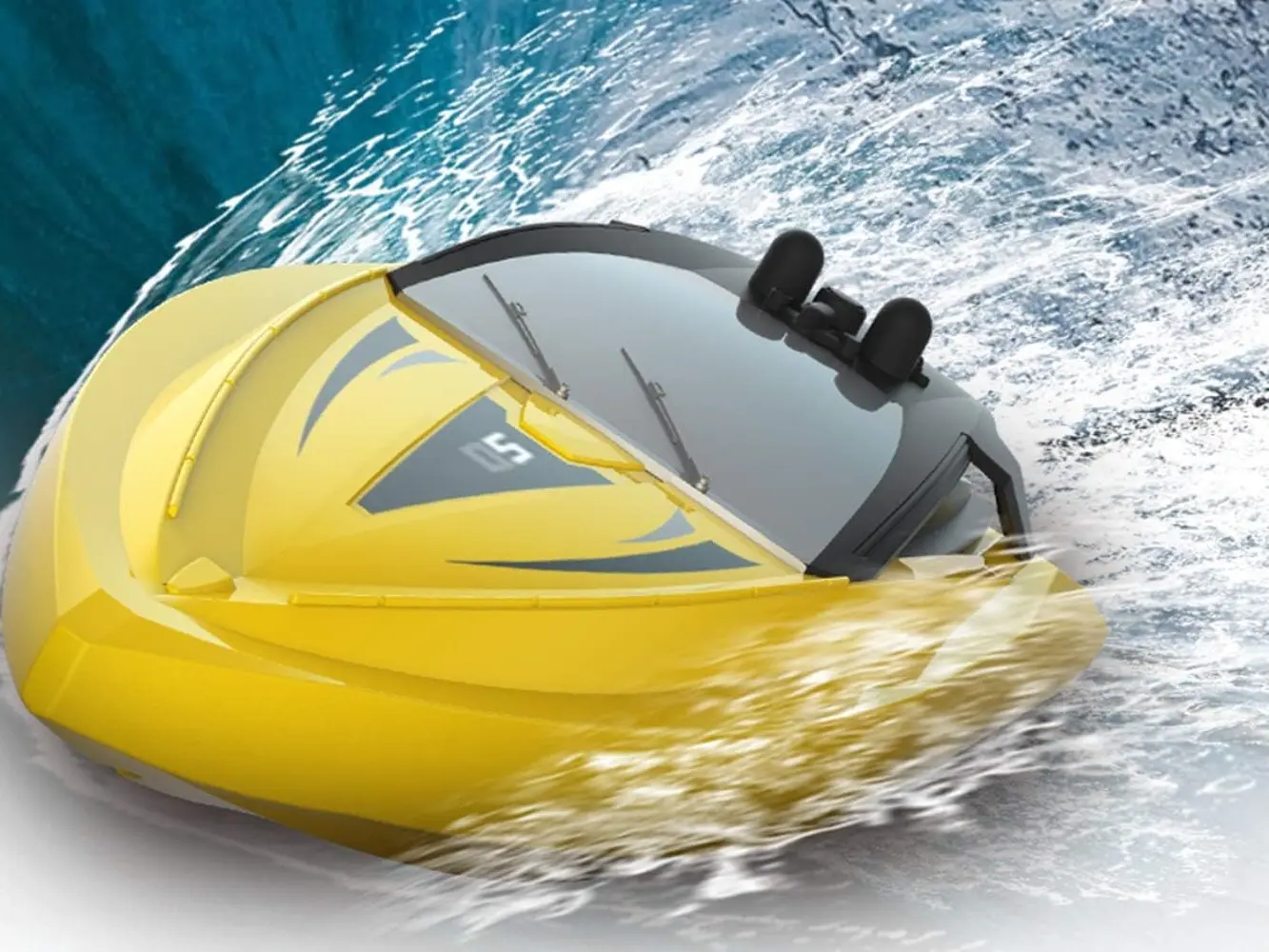 Q5 Mini 2.4Ghz RC Racing Boat - Factory Built, Anti-Tilt Dual Motor Electric Yacht with Rubber Seal, Pool Racing RC Boating Toy for Kids