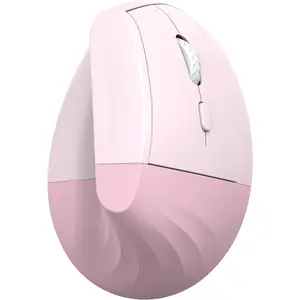 3C9-HUP016   EM18 Wireless Ergonomic Vertical Mouse, Ergo Design, Bluetooth Cordless Mouse, Silent Click, 5-Level Adjustable DPI, Carpal Tunnel Mice for Computer, PC, Mac, Laptop, Pink