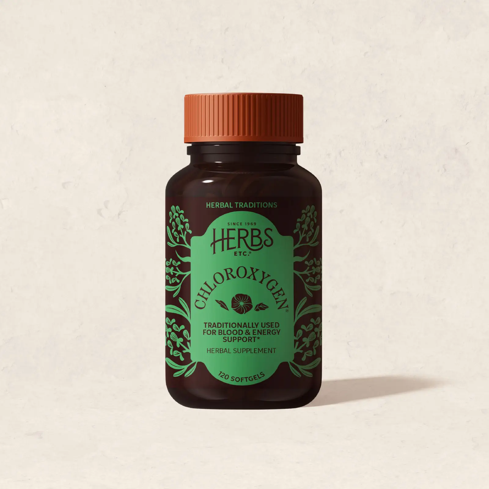 Herbs Etc. ChlorOxygen Chlorophyll Concentrate - Aids Healthy Blood Circulation - High-Altitude Environment Support - Energy Support - 120 Softgels (120 Servings)