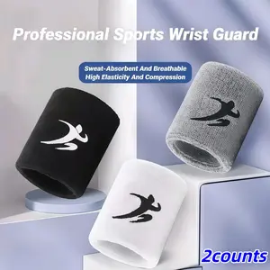 2 Piece Outdoor Sports Sweat-Wicking Wristbands, Soft High Elasticity Sweat Bands, Suitable for Gym Running Fitness Tennis Badminton Cycling Workout Accessories