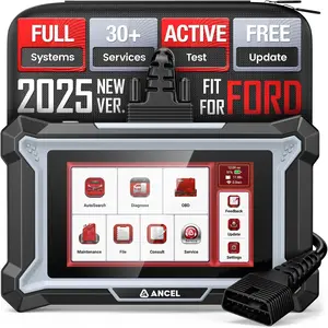 【Fit for Ford Lincoln Mercury,】ANCEL DS160 OBD2 Scanner, Full System Bidirectional Scan Tool with 30+ Resets, ABS Bleeding, Gearbox Learning, Oil Reset, Lifelong Update, 4 in 1 Live Data