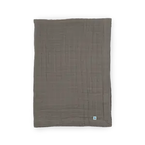 Cotton Muslin Baby Quilt - Mocha