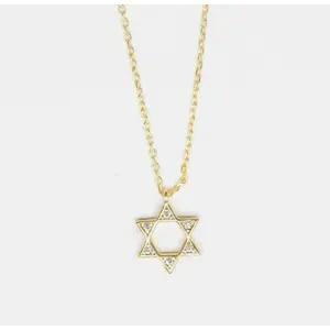 TINY STAR DAVID CZ NECKLACE