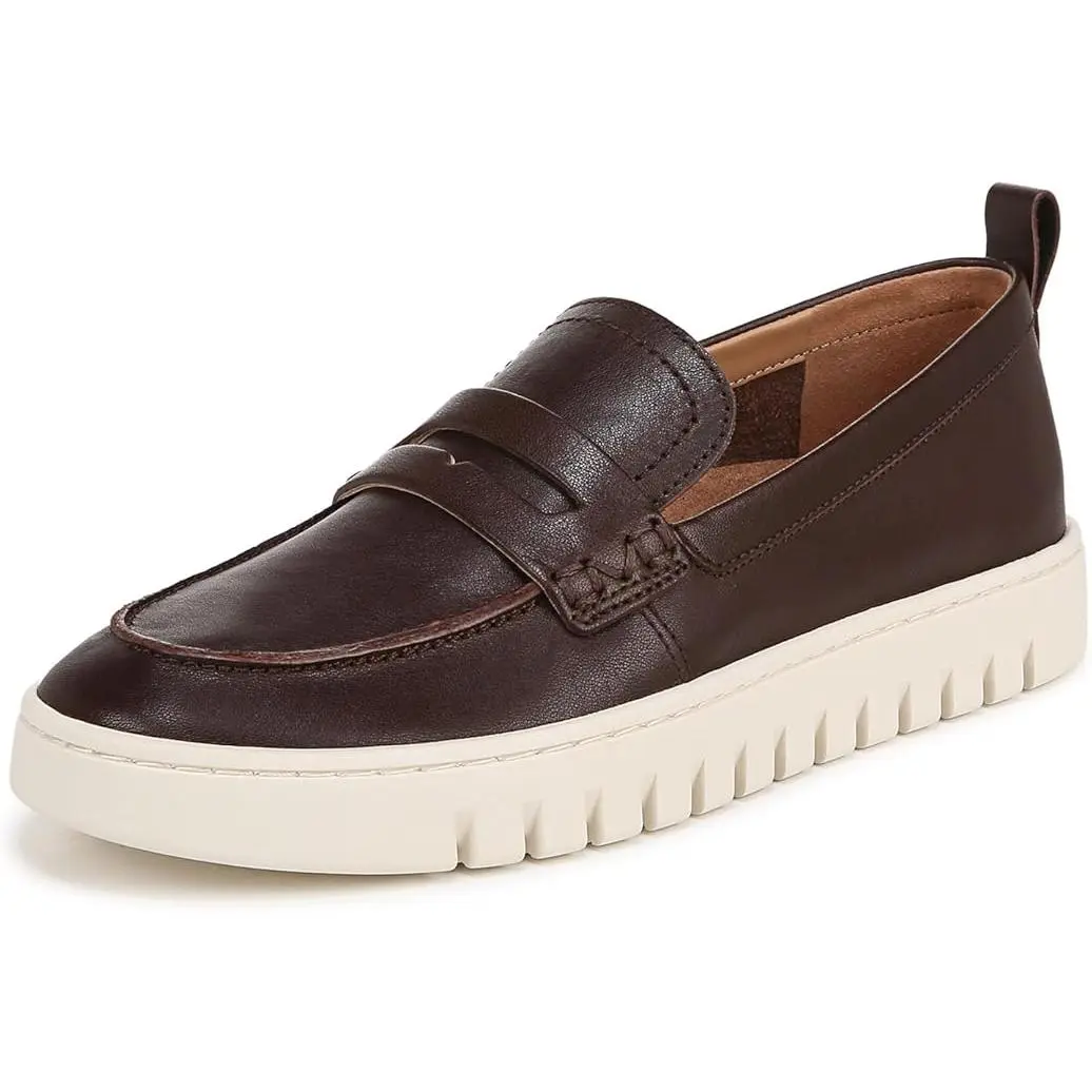 Vionic Womens Uptown Loafer - Dark Brown Leather I6609L6203, Shoe, Walking Shoes
