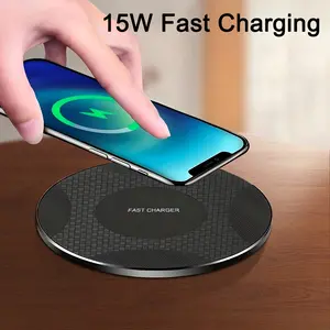 Ultra-Thin 15w Fast Wireless Charging Pad, Compatible with Samsung Galaxy S24/s23/s22 & iPhone 17/16/15/14/13 Pro Max, AirPods Charger